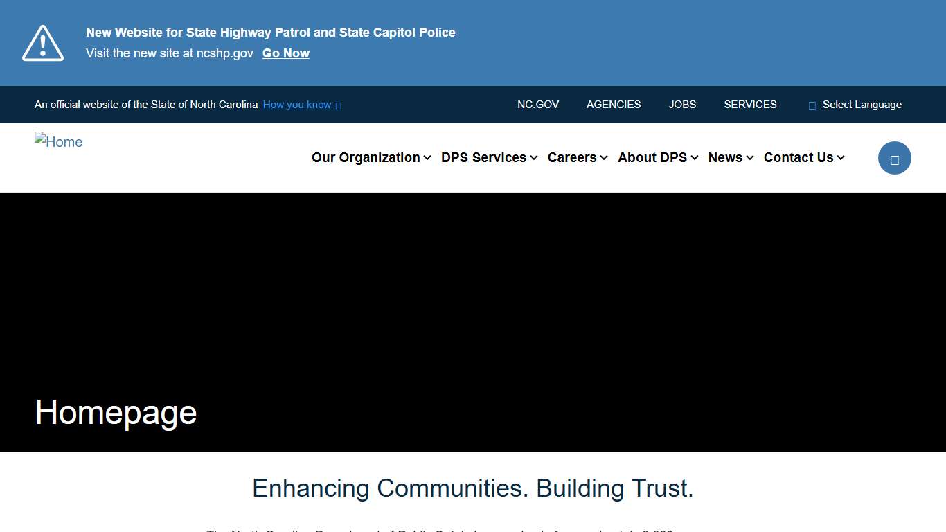Homepage NC DPS